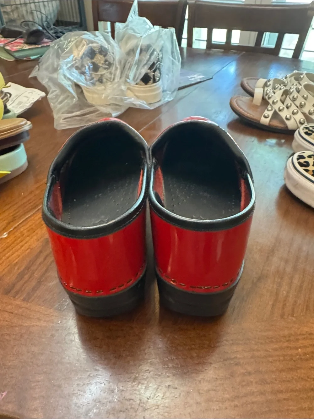 Kids Red Clogs